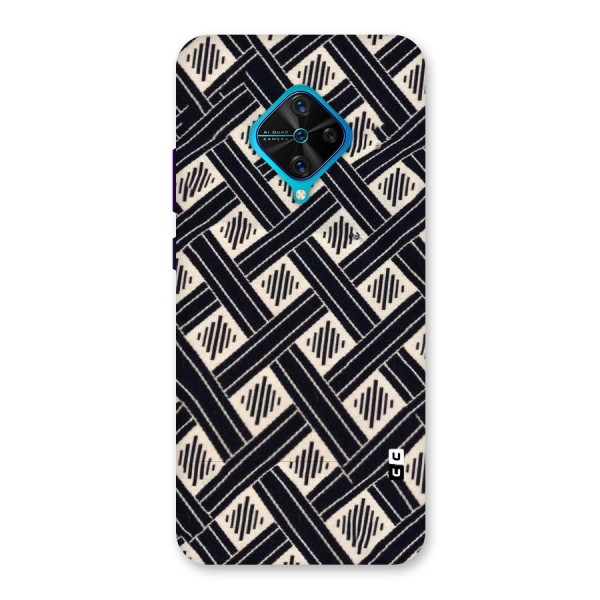 Black Beige Criscros Back Case for Vivo S1 Pro