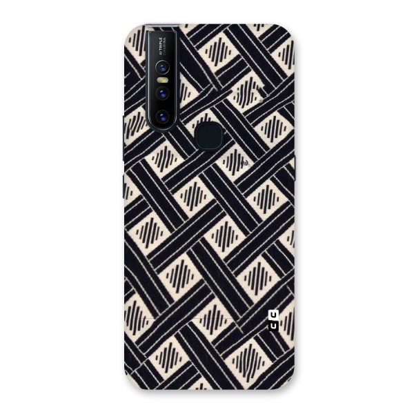 Black Beige Criscros Back Case for Vivo V15