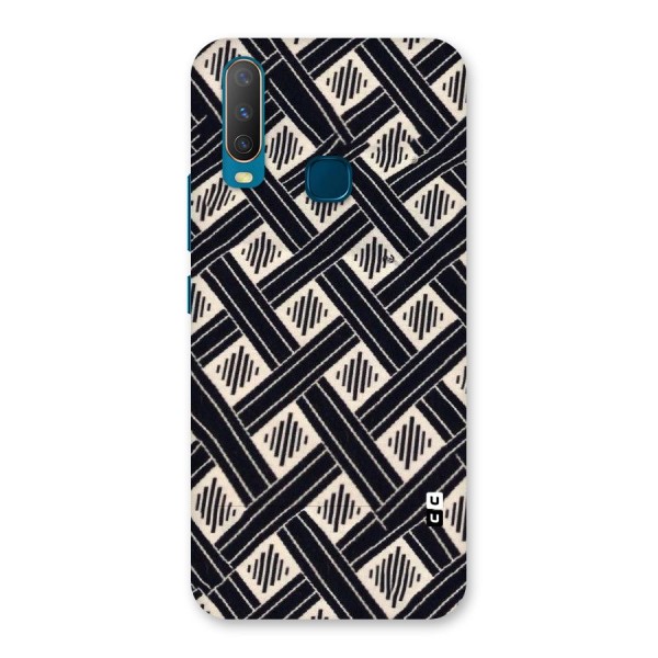 Black Beige Criscros Back Case for Vivo Y15