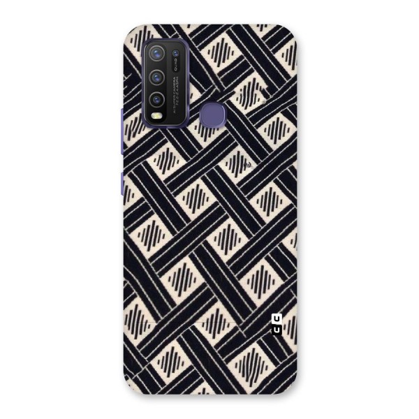 Black Beige Criscros Back Case for Vivo Y30