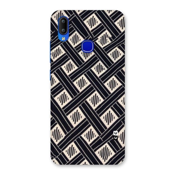 Black Beige Criscros Back Case for Vivo Y91