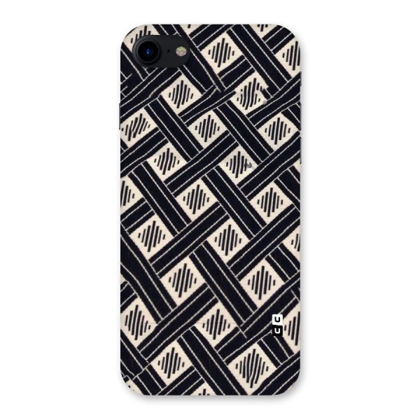 Black Beige Criscros Back Case for iPhone SE 2020