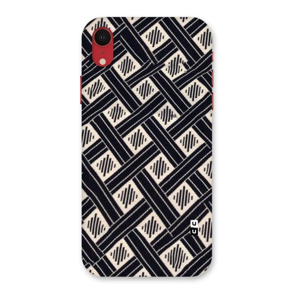 Black Beige Criscros Back Case for iPhone XR