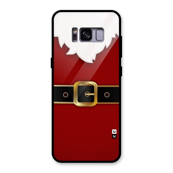 Black Belt Design Glass Back Case for Galaxy S8