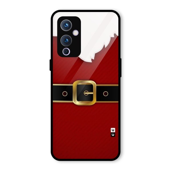 Black Belt Design Glass Back Case for OnePlus 9