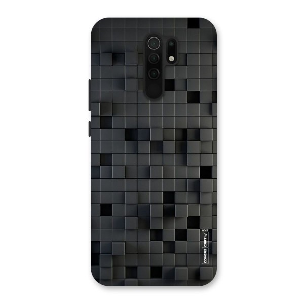 Black Bricks Back Case for Redmi 9 Prime