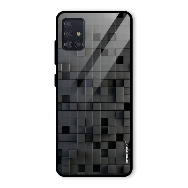 Black Bricks Glass Back Case for Galaxy A51