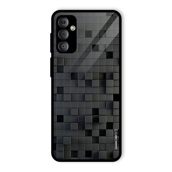 Black Bricks Glass Back Case for Galaxy F23