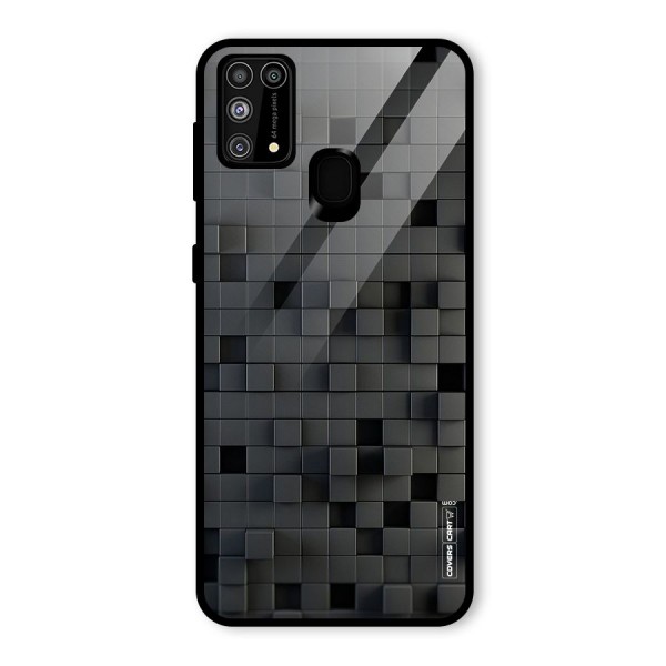 Black Bricks Glass Back Case for Galaxy M31