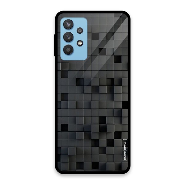 Black Bricks Glass Back Case for Galaxy M32 5G