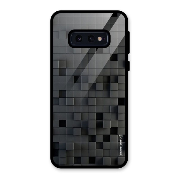 Black Bricks Glass Back Case for Galaxy S10e