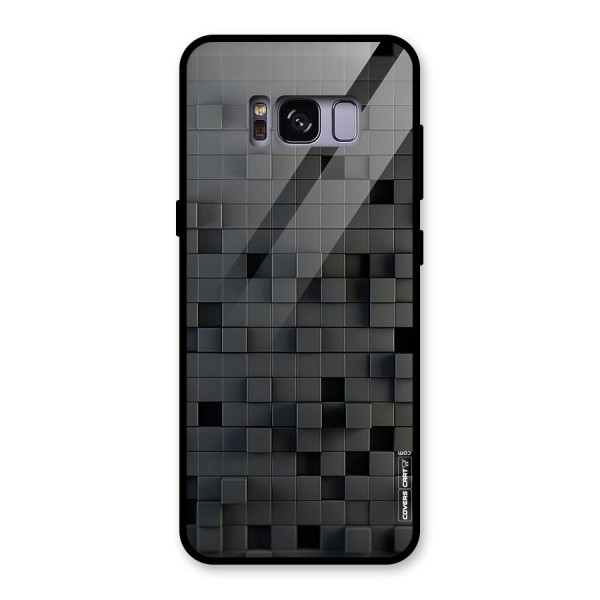 Black Bricks Glass Back Case for Galaxy S8