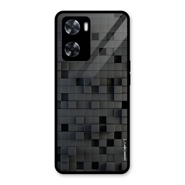 Black Bricks Glass Back Case for Oppo A57 2022