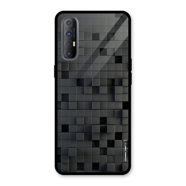 Black Bricks Glass Back Case for Oppo Reno3 Pro