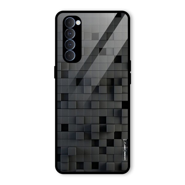 Black Bricks Glass Back Case for Oppo Reno4 Pro