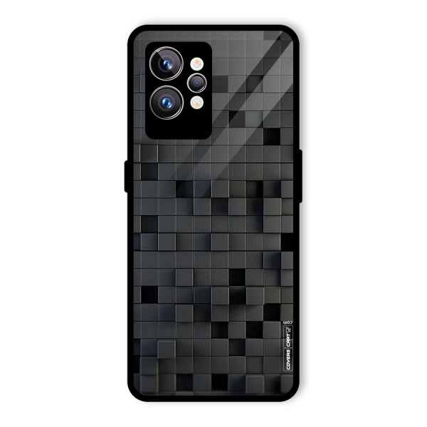 Black Bricks Glass Back Case for Realme GT2 Pro