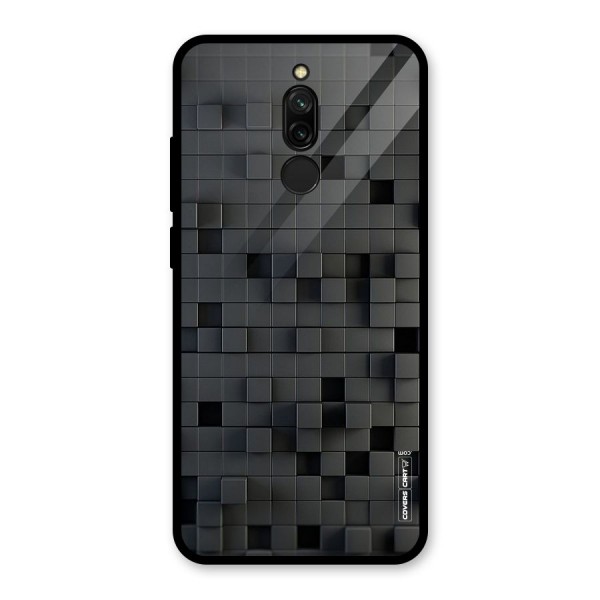 Black Bricks Glass Back Case for Redmi 8