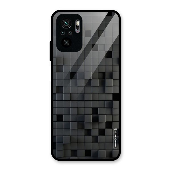 Black Bricks Glass Back Case for Redmi Note 10