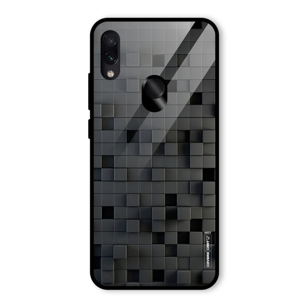 Black Bricks Glass Back Case for Redmi Note 7