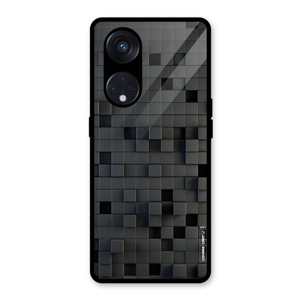 Black Bricks Glass Back Case for Reno8 T 5G