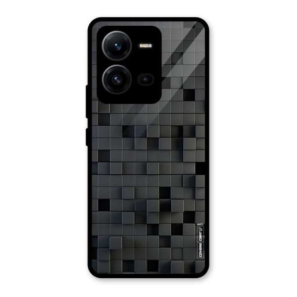 Black Bricks Glass Back Case for Vivo V25