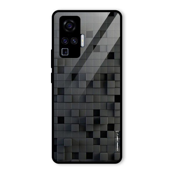 Black Bricks Glass Back Case for Vivo X50 Pro