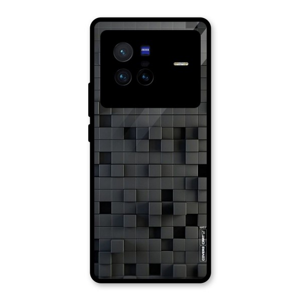 Black Bricks Glass Back Case for Vivo X80