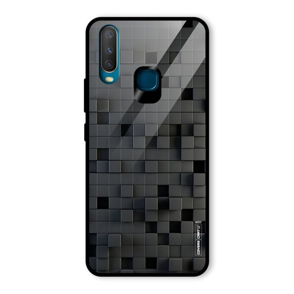 Black Bricks Glass Back Case for Vivo Y12