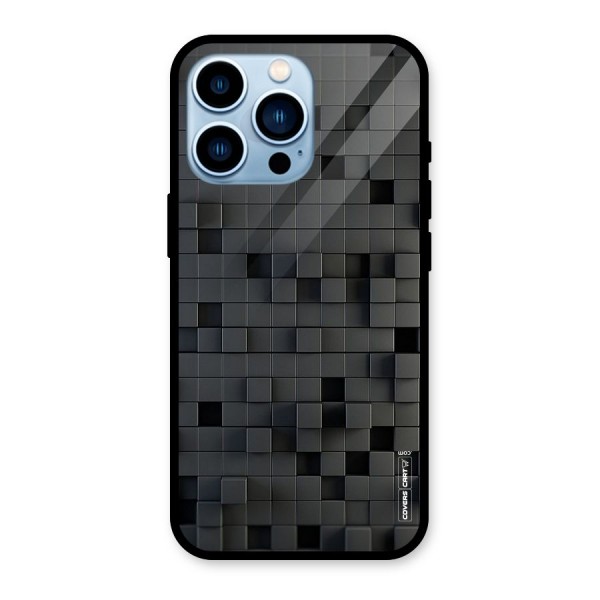 Black Bricks Glass Back Case for iPhone 13 Pro