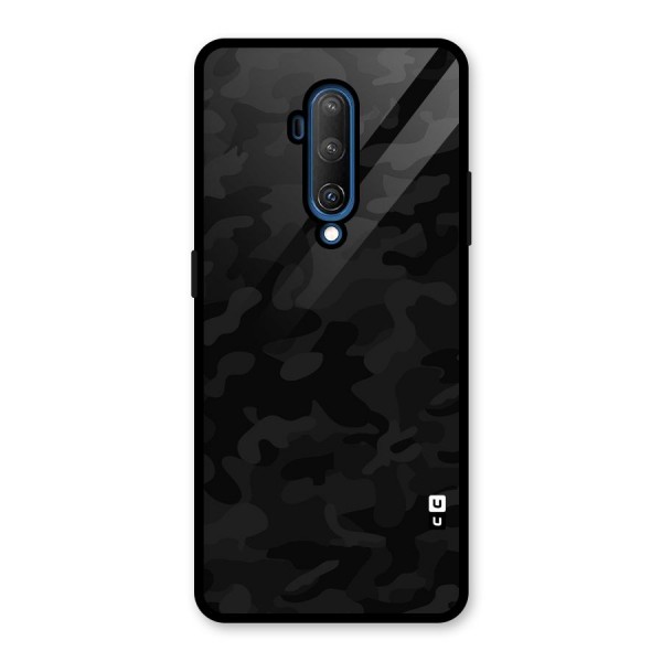 Black Camouflage Glass Back Case for OnePlus 7T Pro