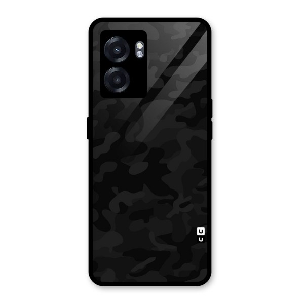 Black Camouflage Glass Back Case for Oppo K10 (5G)