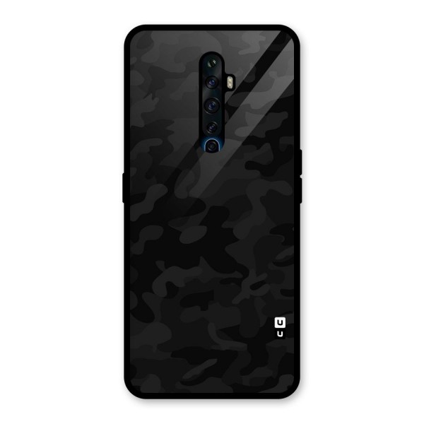 Black Camouflage Glass Back Case for Oppo Reno2 Z