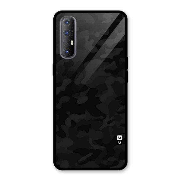 Black Camouflage Glass Back Case for Oppo Reno3 Pro