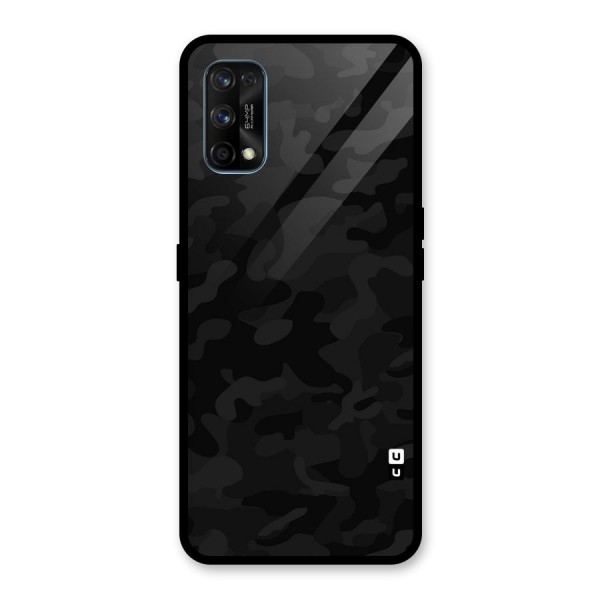 Black Camouflage Glass Back Case for Realme 7 Pro