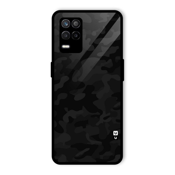 Black Camouflage Glass Back Case for Realme 9 5G