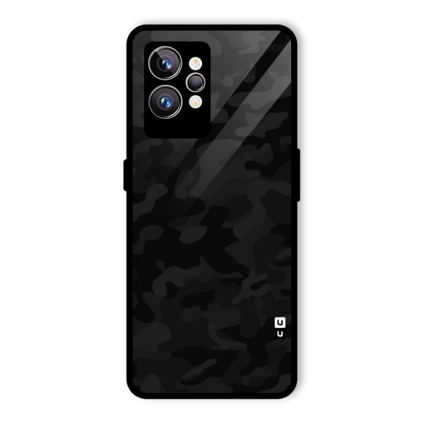 Black Camouflage Glass Back Case for Realme GT2 Pro