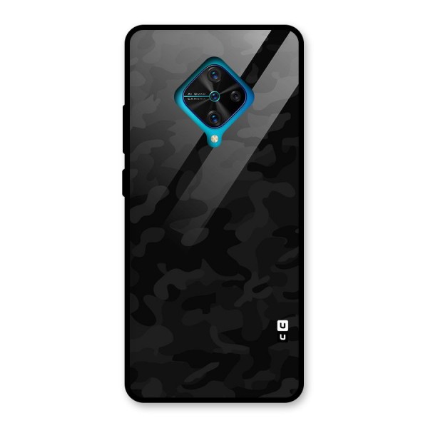 Black Camouflage Glass Back Case for Vivo S1 Pro