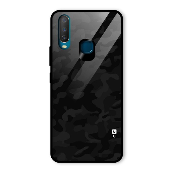 Black Camouflage Glass Back Case for Vivo U10