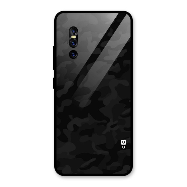 Black Camouflage Glass Back Case for Vivo V15 Pro