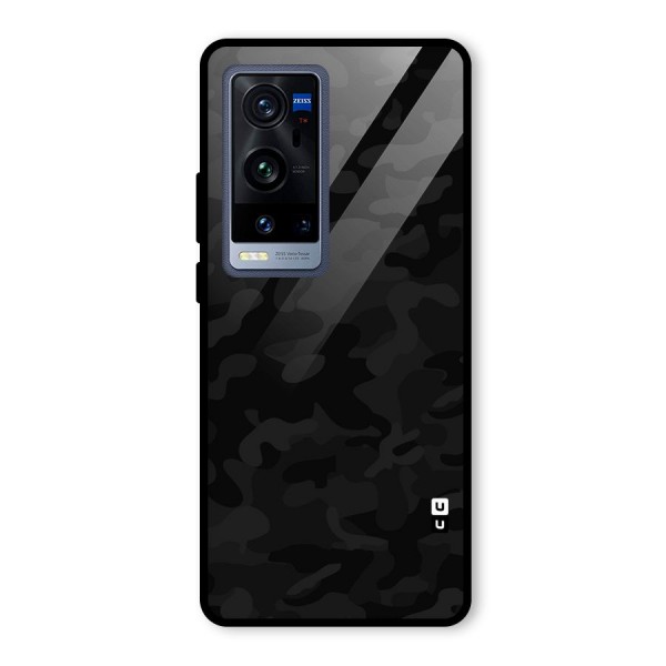 Black Camouflage Glass Back Case for Vivo X60 Pro Plus