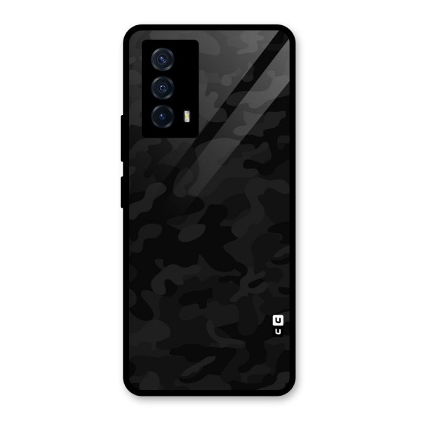 Black Camouflage Glass Back Case for Vivo iQOO Z5