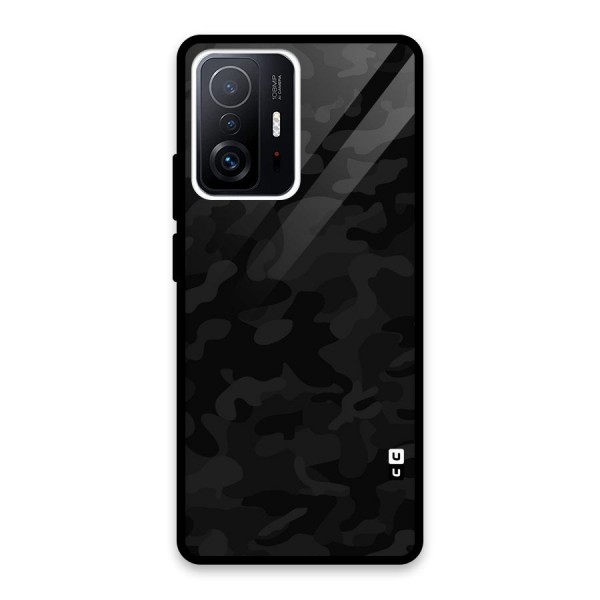 Black Camouflage Glass Back Case for Xiaomi 11T Pro