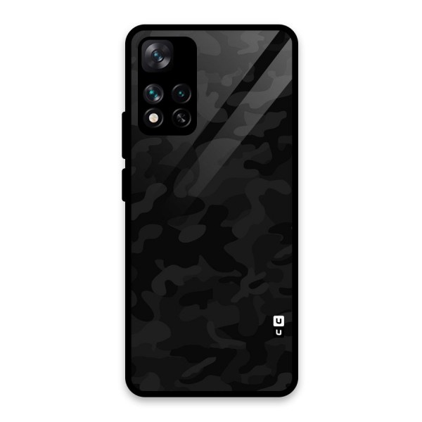 Black Camouflage Glass Back Case for Xiaomi 11i 5G