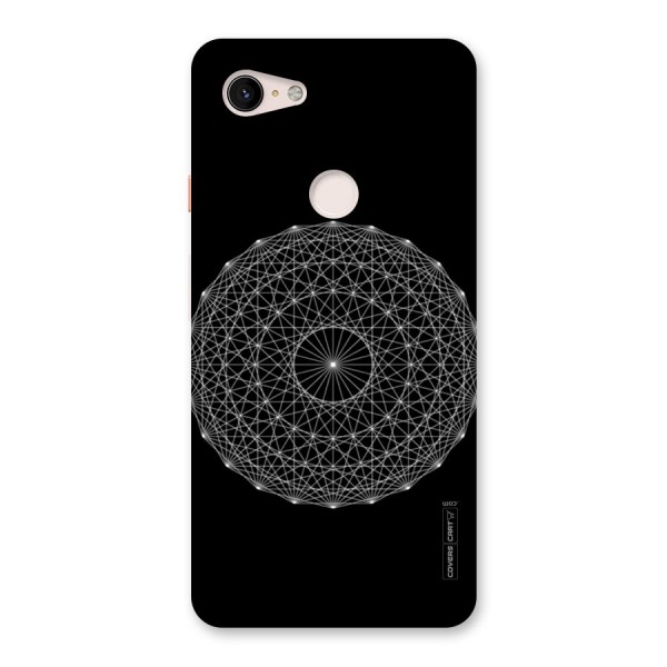 Black Clipart Back Case for Google Pixel 3 XL