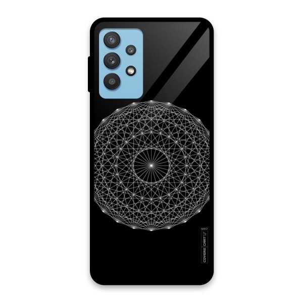 Black Clipart Glass Back Case for Galaxy M32 5G