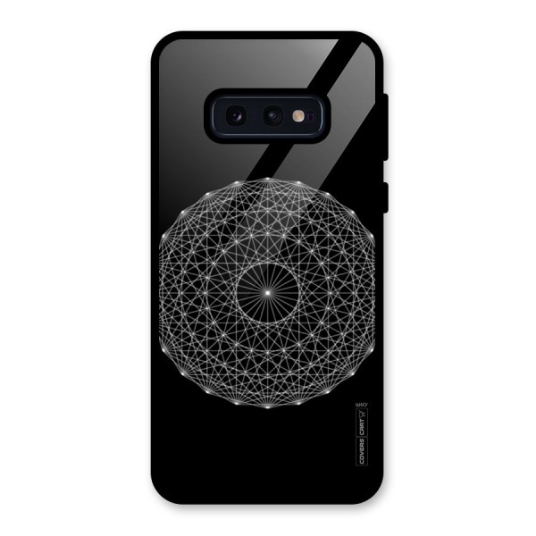 Black Clipart Glass Back Case for Galaxy S10e