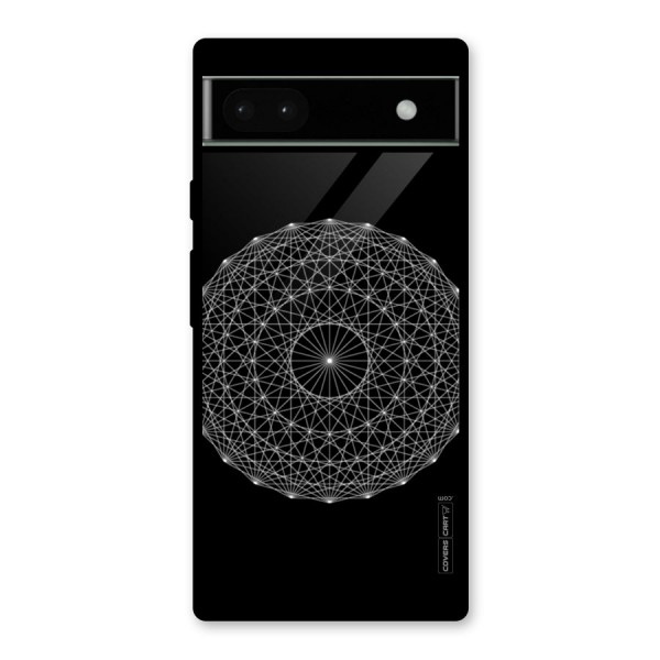 Black Clipart Glass Back Case for Google Pixel 6a