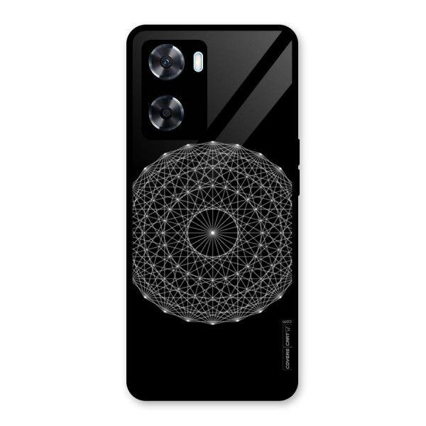 Black Clipart Glass Back Case for Oppo A77