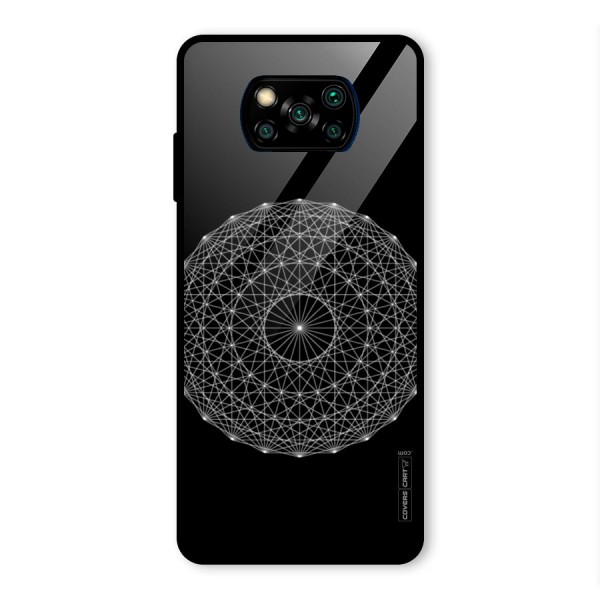 Black Clipart Glass Back Case for Poco X3 Pro