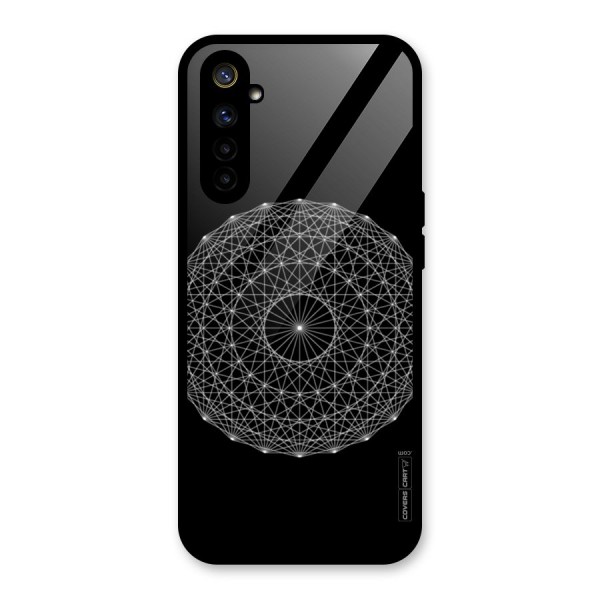 Black Clipart Glass Back Case for Realme 6